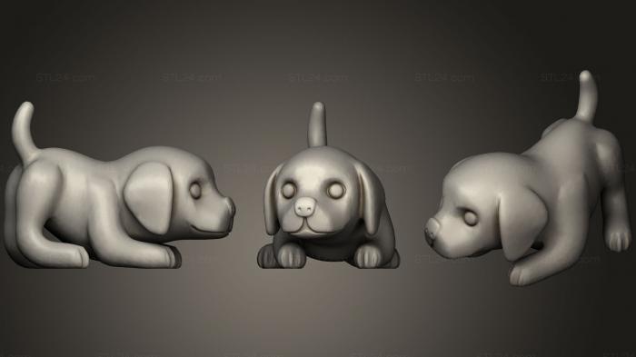 Animal figurines (Baby Beagle, STKJ_0718) 3D models for cnc